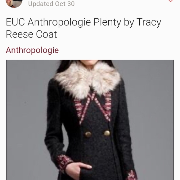 Tracy Reese by Anthropologie Embroidered Coat - Picture 6 of 6